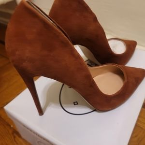 Brown pump heels